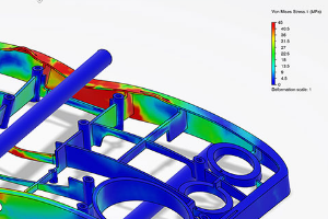 Résultats d'analyse présenté sur un modèle 3D
